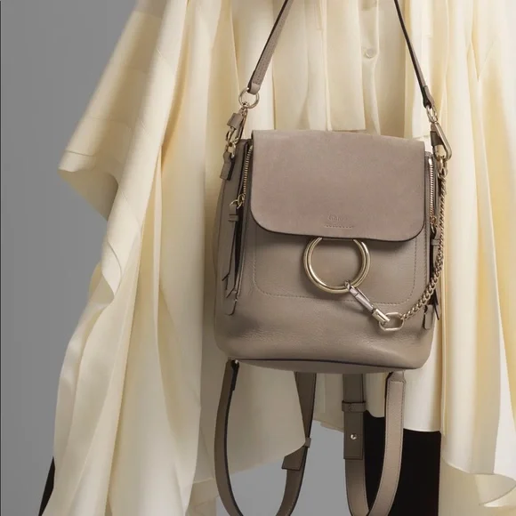 Chloe | Bags | Chloe Motty Grey Small Faye Leather Suede Designer Backpack  | Poshmark